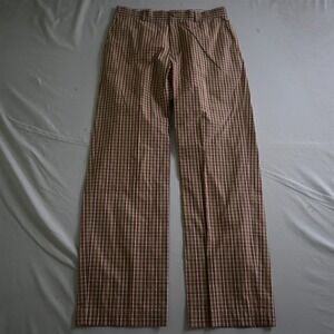 Bobby Jones 32x30 Brown Red Plaid 100%‎ Cotton Classic Mens Dress Pants